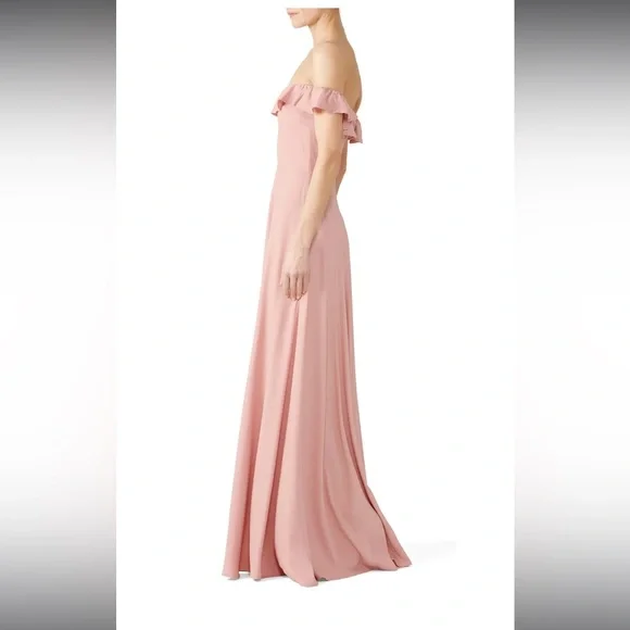 Reformation Off the Shoulder Pink Dress - Picture 2 of 6
